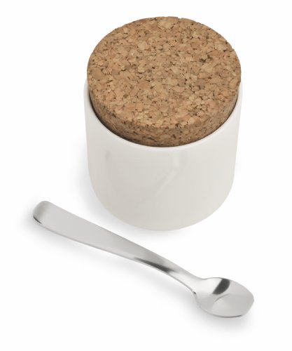 Carl Mertens 4368 1060 Salzset - L&ouml;ffel mit Meersalz und Bone China Topf