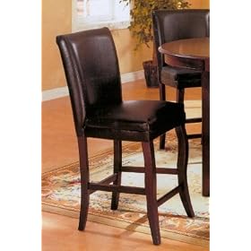 Black Vinyl Counter Stools One Pair 
