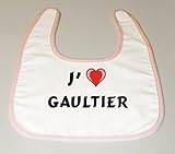 Bavoir de bébé avec J'aime Gaultier