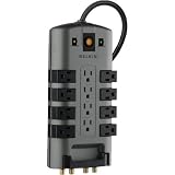 Belkin AS11200fc06 12-Outlet Pivot Plug Surge Protector (Gray/Silver)
