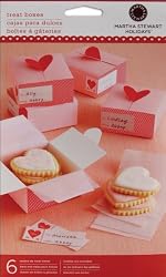 Martha Stewart Treat Box 6/Pkg-Heart 3"X3; 3 Items/Order