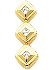 14K Yellow Gold Trillion Cut Diamond Post Back Earrings - 0.48 Ct. -- LIFETIME WARRANTY