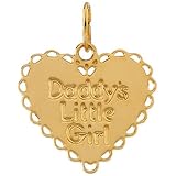Children's 14k Gold Daddy's Little Girl Pendant w/ 15 Inch Chain