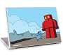 GelaSkins Protective Skin for 17-Inch PC and Mac Laptops - Red Robot Leaving the City