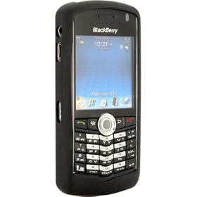 Black Rubber Skin Case for Pearl 8100 by BlackBerry