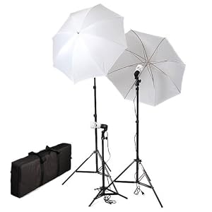 Cowboystudio 3 Photography Video Photo Portrait Studio Umbrella Continuous Lighting Kit WITH THREE perfect day light CFL bulb 5500K & UMBRELLAS CASE FOR PRODUCT, PORTRAIT, & VIDEO SHOOT