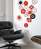 ブリックインテリアステッカー:イームズ Eames サークル【トマト】