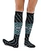 Womens Print Knee Hi Socks Cashmere Virgin Wool blend Color Options
