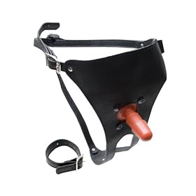 Doc Johnson Vac-u-lock Ultra Harness 3000 Leather Harness With Plug