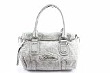 Guess Sundance Handbag Medium Satchel Grey Crocodile Purse Review