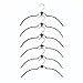 Evelots 6 Piece Metal Non Slip Rubber Coated Cascading Hanger