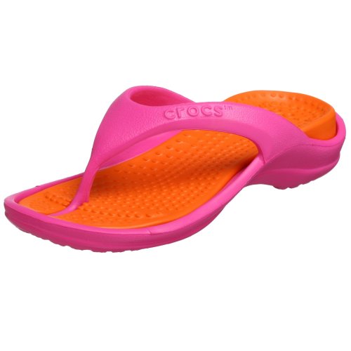 crocs Little Kid Athens Sandal,Fuchsia/Orange,3 M US Little Kid/Women's 5 M