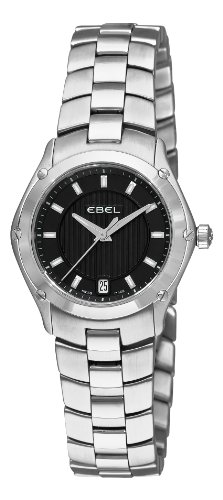Ebel Womens 9953Q21/153450 Classic Sport Black Dial Watch