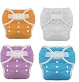 Thirsties Duo Diaper Cloth Diaper Size 1 6 Pack Boy Colors with Reusable Dainty Baby Bag Bundle