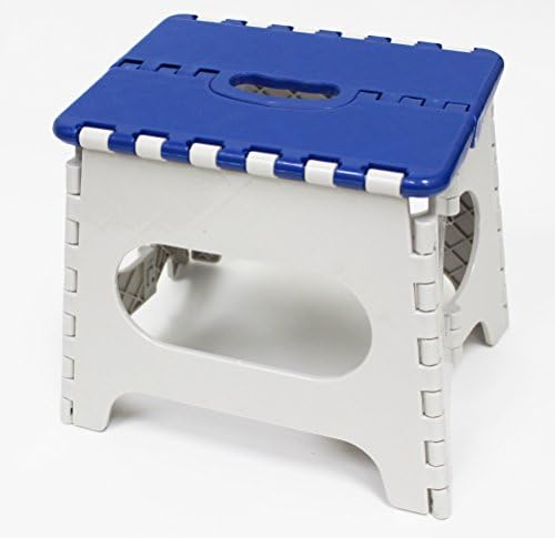 Playwise Super Strong Foldable Step Stool for Adults and Kids (11", BLUE)