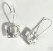 2 pcs .925 Sterling Silver Square Earwires Kidney Chandelier Dangle Earring Connector/Findings/Bright