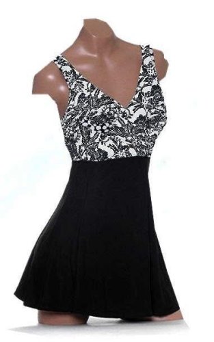 It Figures! Slender Thighs Collection Baroque Swimdress Swimsuit RETAIL VALUE $110
