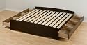 Prepac Espresso King Platform Storage Bed (6-drawers)