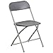 Flash Furniture Hercules Series Plastic Folding Chair - Grey - 650LB Weight Capacity Comfortable Event Chair - Lightweight Folding Chair