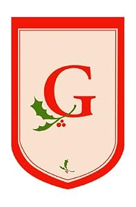 Monogram Holiday Garden Size Flag - G