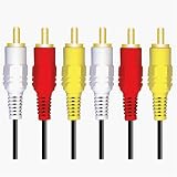 Hibaba Gold Plated 3 Phono to 3 Phono Lead 3m