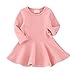 BOBORA Newborn Baby Girls Long Sleeve Tutu Dress Solid Base Skirt
