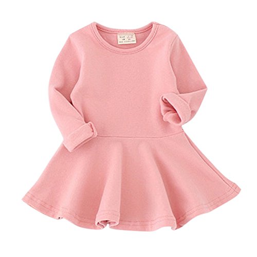 BOBORA Newborn Baby Girls Long Sleeve Tutu Dress Solid Base Skirt