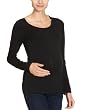 Noppies Damen Umstandsmode/ Shirt & Top 60103, Gr. 34 (XS), Schwarz (06 black)