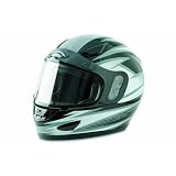 Raider Silver Large Snowmobile Full Face Helmet