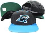 Carolina Panthers Black/Teal Two Tone Snapback Adjustable Plastic Snap Back Hat / Cap
