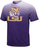 NCAA Men's Lsu Tigers Big Hitter Short Sleeved Sandblasted Tee (Purple,Large)