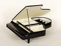Ashton Sutton Jewelry Box, Piano Shaped, Black