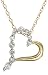 10k Yellow Gold Diamond Journey Heart-Shaped Pendant (1/6 cttw, H-I Color, I3 Clarity)