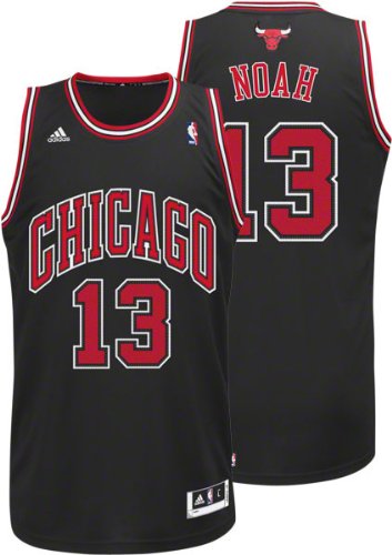 Joakim Noah Jersey: adidas Revolution 30 Black Swingman #13 Chicago Bulls Jersey