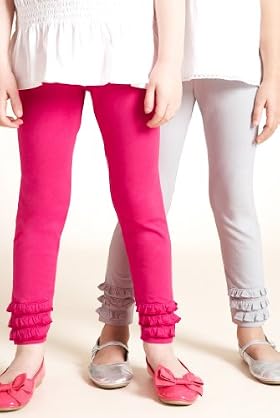 2 Pack - Autograph Cotton Rich Ruffle Leggings