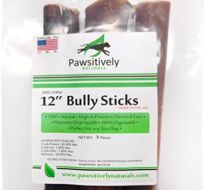 Free Range Bully Sticks for Dogs Made in The USA – 12 Inch Ex Large All Natural Premium Grass Fed 100% Beef – Hand Inspected USDA/FDA Approved Low Odor – Healthy Long Lasting American Dog Chews.