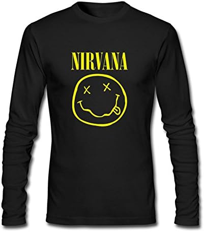 Daving Customized Nirvana Lithium Rock Band T Shirt for Mens Long Sleeve XL