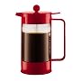 Bodum Bean French Press Coffeemaker with Locking Lever Lid, 8-Cup (34-Ounce), Red