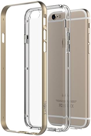 iPhone 6 Plus Case / iPhone 6s Plus case, JustOla [J-Sheer Series] Clear, Slim, Perfect fit, Scratch Protection with Vibrant Trendy Color for Apple iPhone 6/6s Plus bumper case cover (2016) - Gold