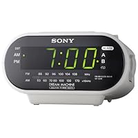 Sony ICF-C318 Automatic Time Set Clock Radio with Dual Alarm (White)