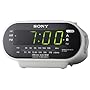 Sony ICF-C318 Automatic Time Set Clock Radio with Dual Alarm (White)