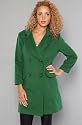 BB Dakota The Bennett Boyfriend Coat in Emerald,Winter Coats & Jackets for Women
