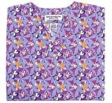 Butterfly Blues Print V-neck Scrub Top (XS-3X) SIZES RUN LARGE!