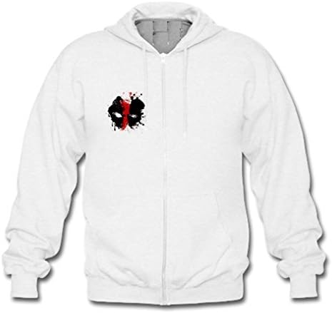 Xialaoji Personzlied X-men Deadpool Men's Gildan Full Zip Hooded Sweatshirt White X-Large
