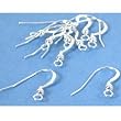 10 Fish Hook Earrings Sterling Silver Earwires 21 Gauge
