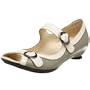 FLY London Women's Latch Open Toe Flat,Grey/White,39 EU (US Women's 8 M)