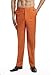 CONCITOR Men's Dress Pants Trousers Flat Front Slacks ORANGE