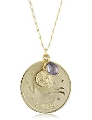 a.v. max "Horoscope" Virgo Coin and Teardrop Stone Pendant Necklace