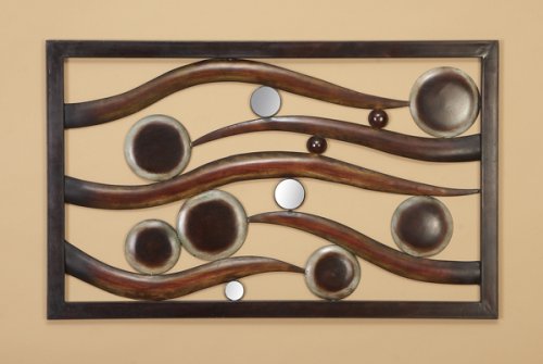 Metal Abstract Wall Art Circle Bubble Wave Shaped
