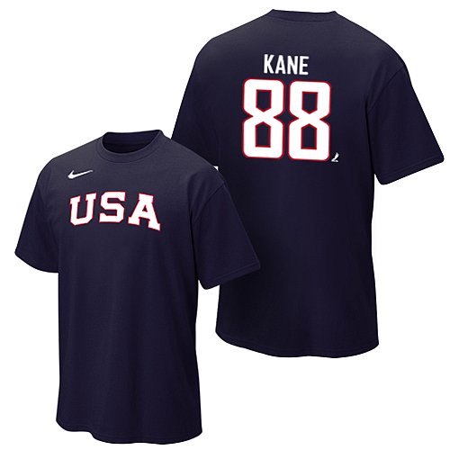 Nike Team USA 2010 IIHF Olympics Patrick Kane Name and Number Tshirt
